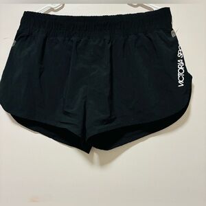 Black Elastic-Waist Women’s Running Shorts